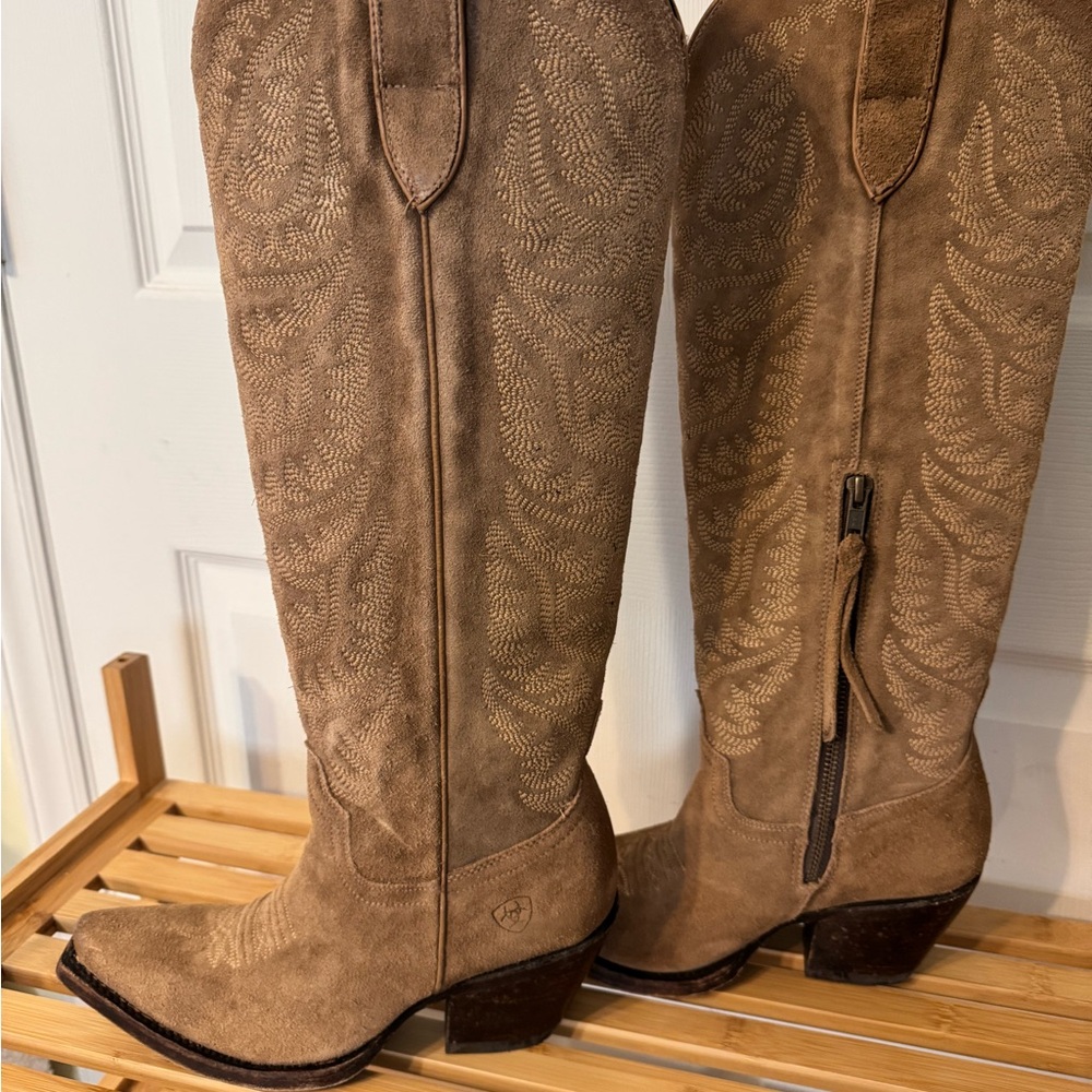 Ariat Brown Tall Western Heeled Boots - Picture 4 of 11